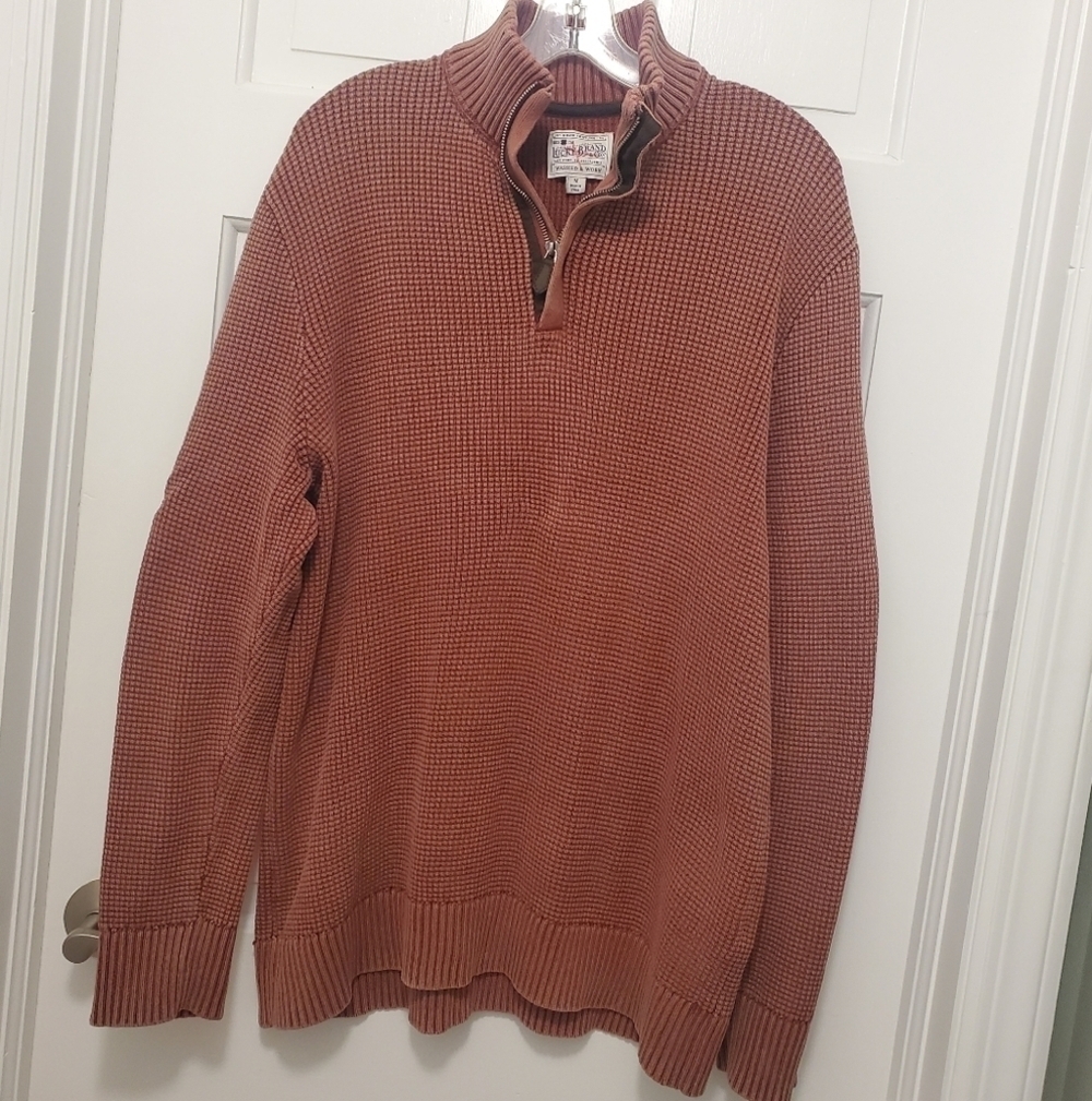 Lucky Brand Waffle Feel Heavy Knit Pullover Size Medium Casual